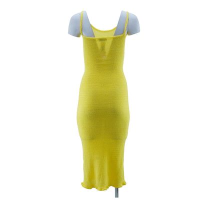 Yellow Solid Maxi Dress