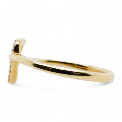 14K Gold Diamond Heart Ring