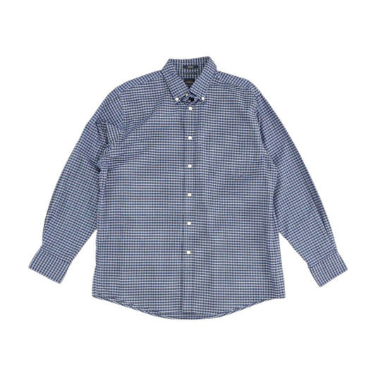 Blue Plaid Long Sleeve Button Down