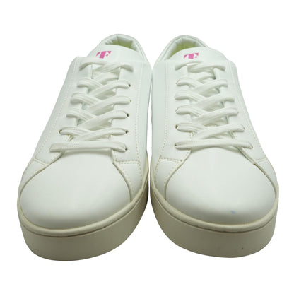 White Leather Lace Up Shoes