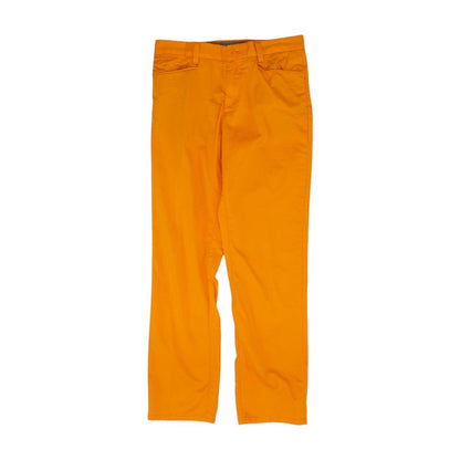 Neon Orange Solid Khaki Pants