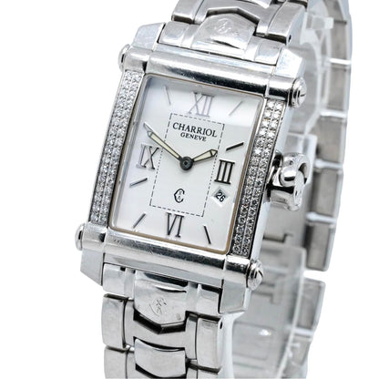 Colvmbus CCSTRH With Diamond Accented Bezel Stainless Steel Watch