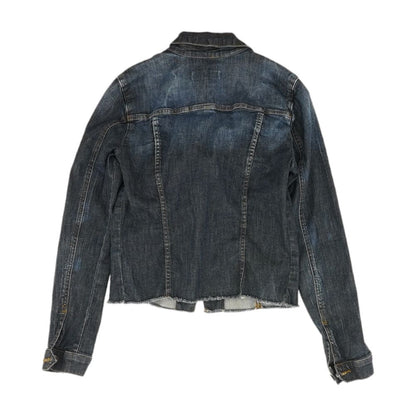 Blue Solid Denim Jacket