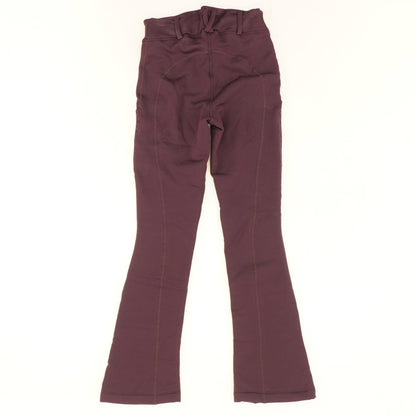 Burgundy Solid Active Pants