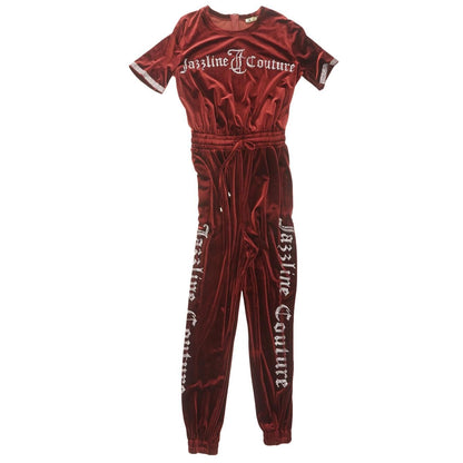 Maroon Graphic Jumpsuit