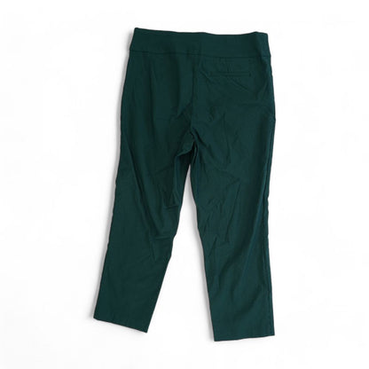 Green Solid Dress Pants