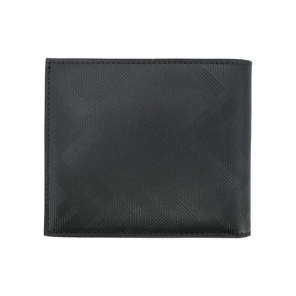 Black Leather Shadow Diagonal Wallet