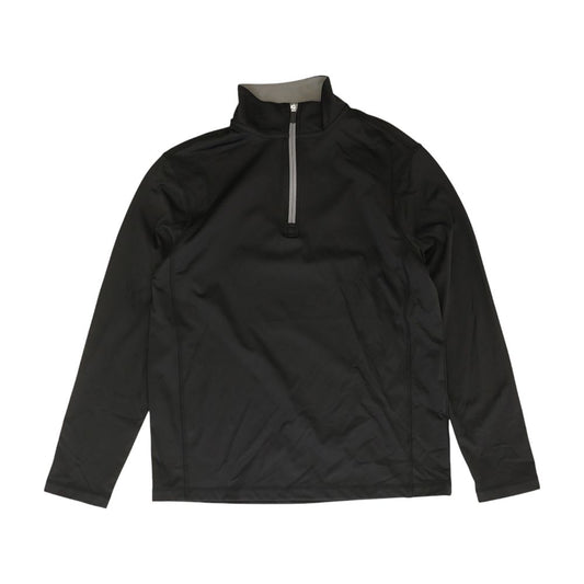 Black Solid 1/4 Zip Pullover