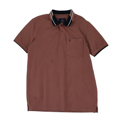 Red Solid Short Sleeve Polo