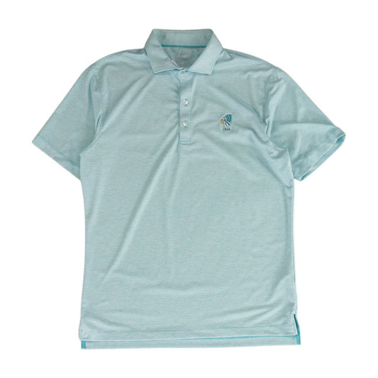 Blue Striped Short Sleeve Polo