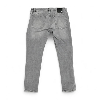 Gray Solid Slim Jeans