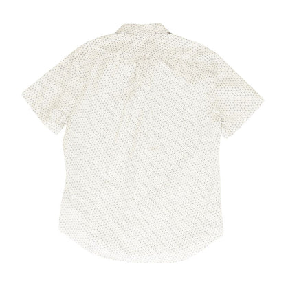 White Polka Dot Short Sleeve Button Down