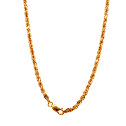 10K Gold Rope Link Chain Necklace