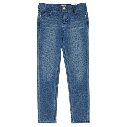 Blue Animal Print Jeans