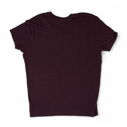 Burgundy Solid Crewneck T-Shirt