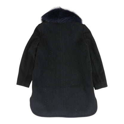 Fur Collar Melton Coat