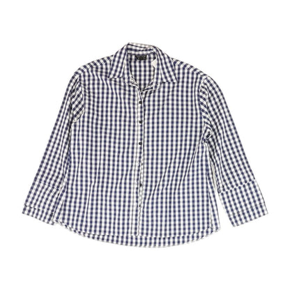 Navy Check Button Down