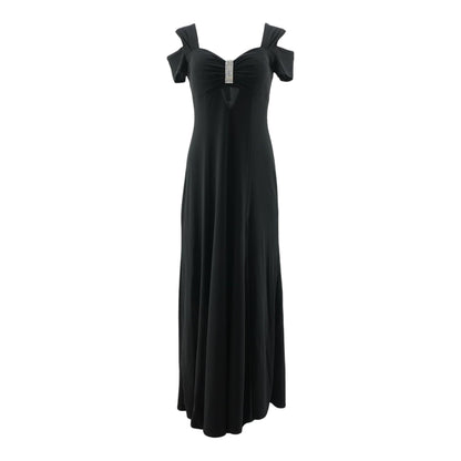 Black Solid Maxi Dress