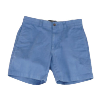 Blue Solid Chino Shorts