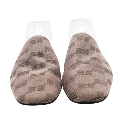 Brown BB Monogram Cosy Mules