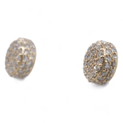 14K Gold Diamond Cluster Stud Earrings