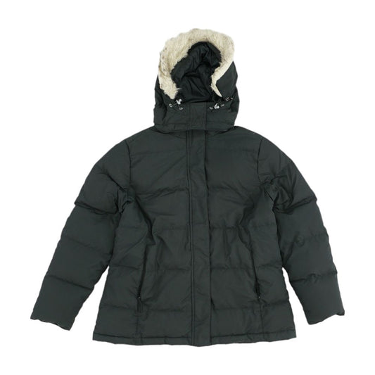 Black Solid Puffer Jacket