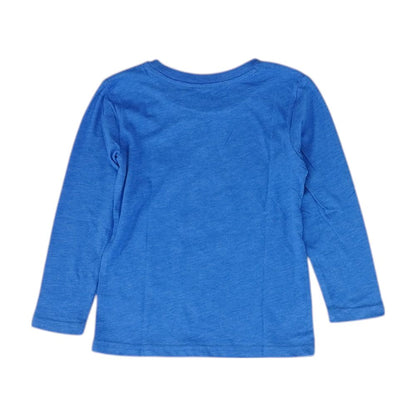 Blue Solid Crewneck T-Shirt