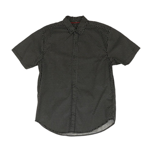 Black Polka Dot Short Sleeve Button Down