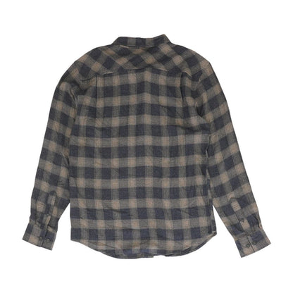 Navy Plaid Flannel Button Down