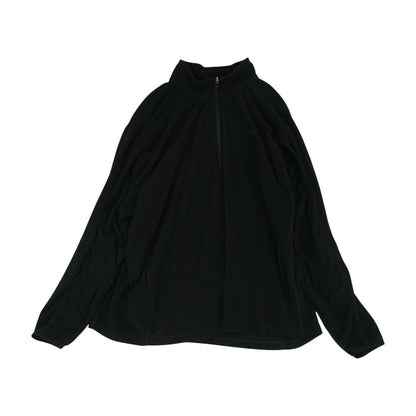 Black Solid 1/4 Zip Pullover