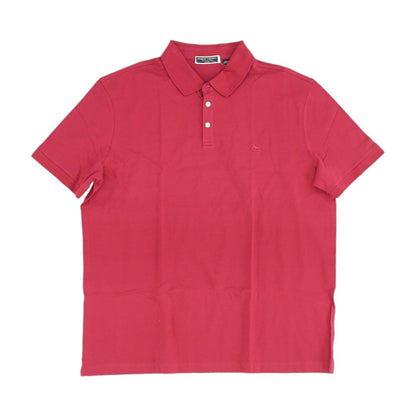 Red Solid Short Sleeve Polo