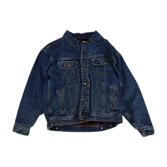 Blue Solid Denim Coat