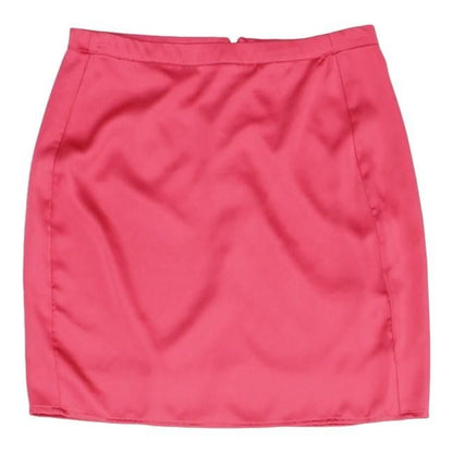 Pink Solid Mini Skirt