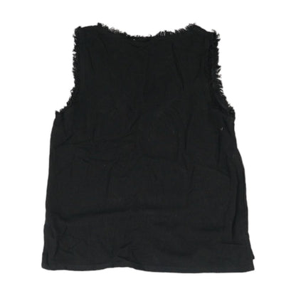 Black Solid Sleeveless Blouse