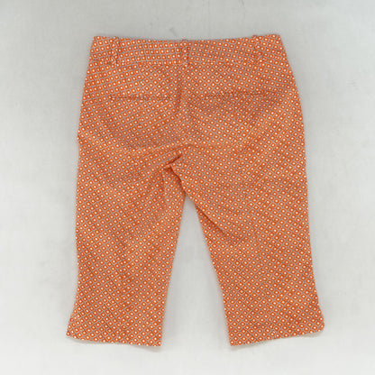 Orange Geometric Capri Pants