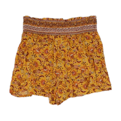 Yellow Floral Shorts