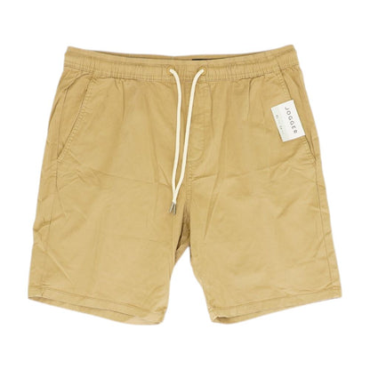 Tan Solid Chino Shorts