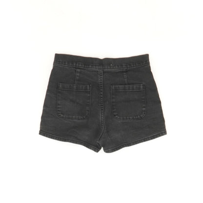 Charcoal Solid Denim Shorts