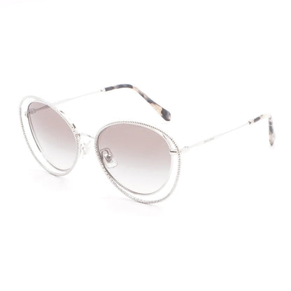 Silver SMU 59V Round Sunglasses