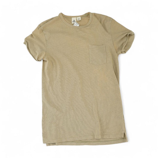 Tan Solid Crewneck T-Shirt