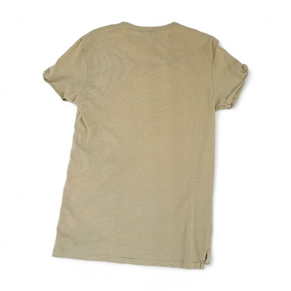 Tan Solid Crewneck T-Shirt