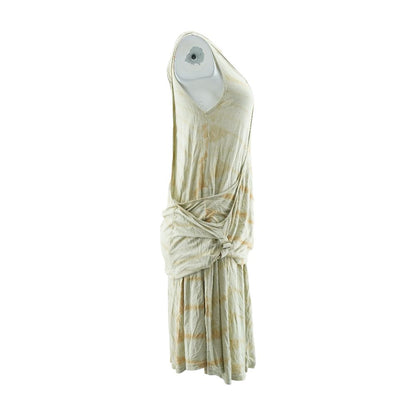 Beige Tie Dye Midi Dress