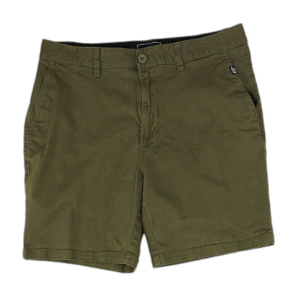 Green Solid Chino Shorts