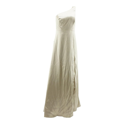 Beige Solid Maxi Dress