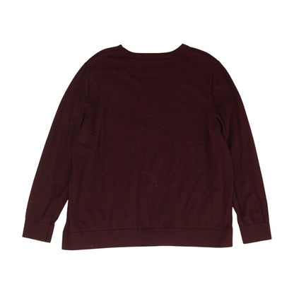 Maroon Solid Knit Top