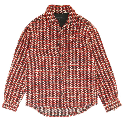 Multi Check Tommy/Wool Tweed Oversized Long Sleeve Button Down