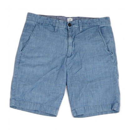 Blue Solid Shorts