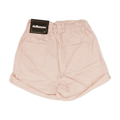 Pink Solid Shorts