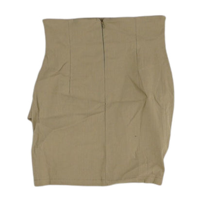 Tan Solid Skort Skirt