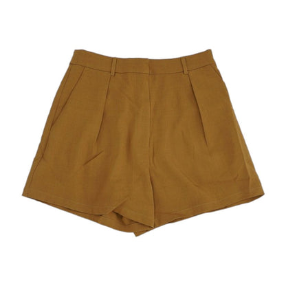 Brown Solid Chino Shorts